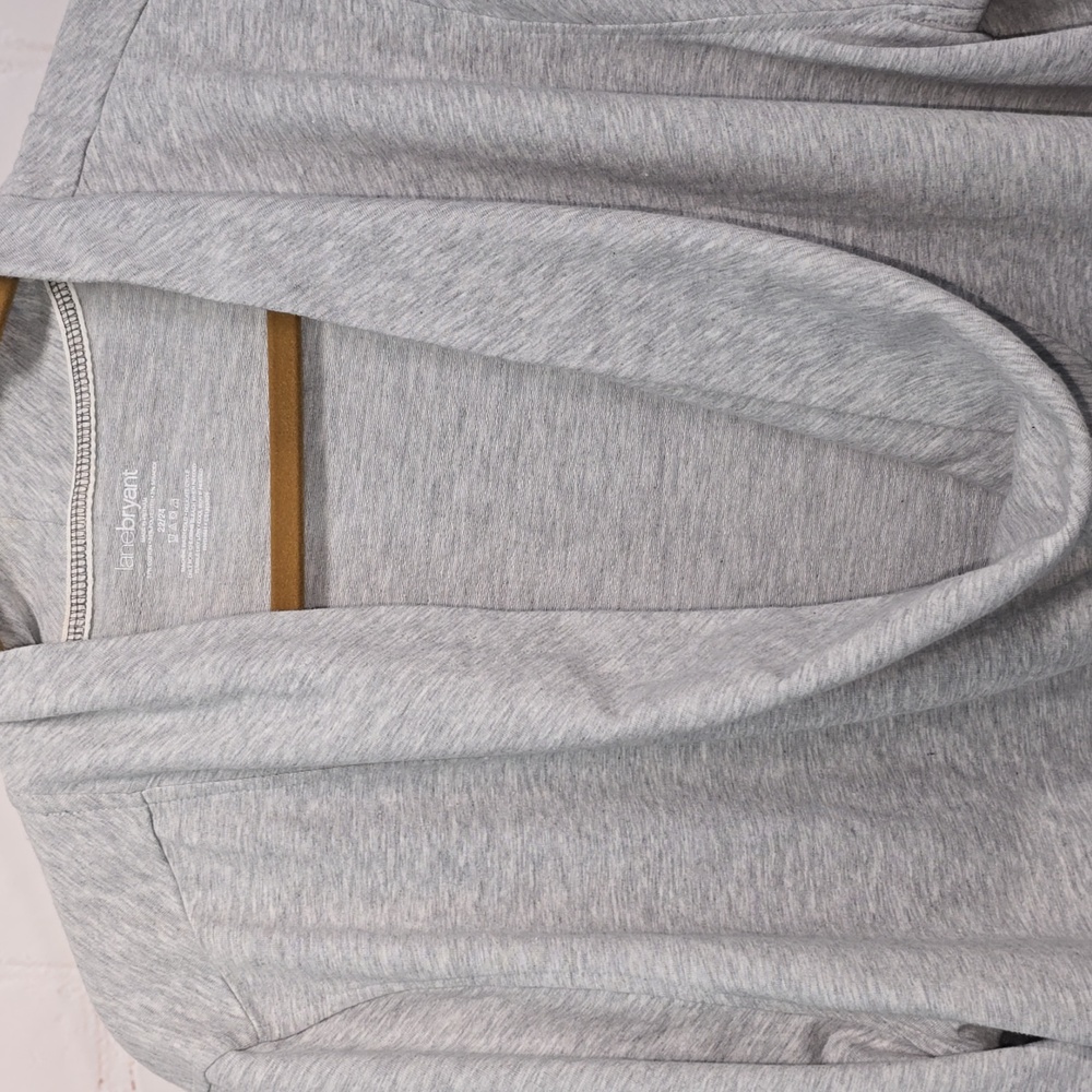 Lane Bryant Scoop Neck Heather Gray Sweatshirt Side Pockets Womens Size 22/24W - Picture 3 of 13